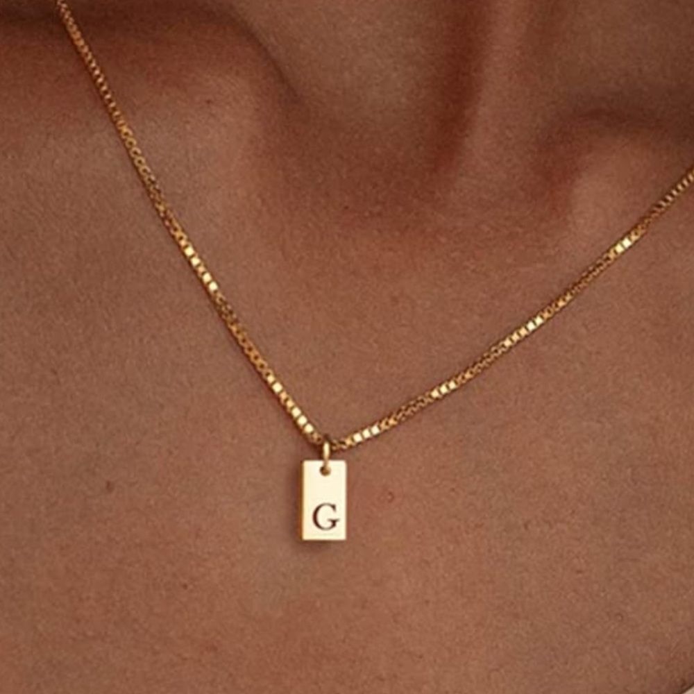 14K Gold Plated Initial l  Necklace